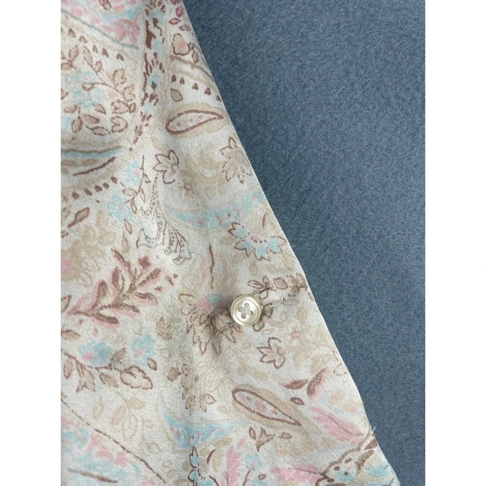 Lauren Ralph Lauren Paisley Nightgown Coquette Grandmacore Satin Pink Blue M - Picture 6 of 7